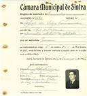 Registo de matricula de carroceiro de 2 ou mais animais em nome de Alfredo da Silva Fernandes, morador em Rio de Mouro, com o nº de inscrição 2190.