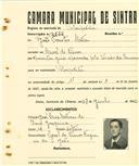 Registo de matricula de velocipedista em nome de João Timóteo Matias, morador em Casal de Pianos, com o nº de inscrição 2566.