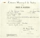 Registo de velocípede de marca Kreidler, com o nº 9223, em nome de Noé Marques Pedro, morador em Olelas.