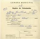 Registo de velocípede de marca Nacional, com o nº 3520, em nome de Domingos Manuel Príncipe, morador em Faião.