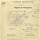 Registo de velocípede de marca Alfa, com o nº 2226, em nome de Maria Serafim Pereira Alves., moradora em Casal Nossa Senhora da Conceição, Boialvo.