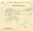Registo de velocípede de marca Especial, com o nº 10125, em nome de José Viegas Alves, morador em Queluz.