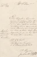 Ofício do Regedor da freguesia de S. João das Lampas, José Vicente, ao Administrador do Concelho de Sintra, informando que não existe ninguém na freguesia que se empregue no mar.