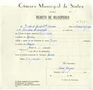 Registo de velocípede de marca Graça, com o nº 8475, em nome de Graça & Graça Lda, Irmãos, morador em Queluz.