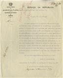 Ofício dirigido ao Administrador do Concelho de Sintra, proveniente do Intendente de Pecuária de Lisboa, <span class="hilite">Miguel</span> Maia d'Assunção, a propósito do preenchimento do mapa dos postos de desnatação que funcionam no concelho, devido à realização de um concurso.