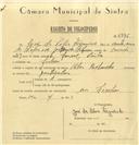 Registo de velocípede de marca Vilar com motor, com o nº 6376, em nome de José da Silva Figueiredo, morador em Linhó.