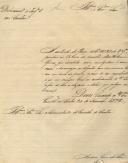 Ofício do Tenente do destacamento de Infantaria nº 5, em Sintra, António Luís da Silva, ao Administrador do Concelho de Sintra, referente à desertação de Bartolomeu Gomes.