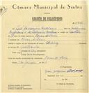 Registo de velocípede de marca Sterling, com o nº 6466, em nome de José Joaquim Mariano, morador em Covas de Ferro.