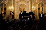 Concerto de Maria João Pires, Augustin Dumay, Gérard Caussé, Ariane Granjon e Jian Wang durante o Festival de Musica de Sintra, na sala da música do Palácio Nacional de Queluz.