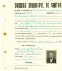 Registo de matricula de carroceiro de 2 ou mais animais em nome de Domingos Manuel Pedro, morador na Pernigem, com o nº de inscrição 1908.