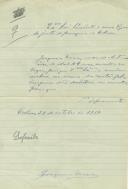 Requerimento feito por Joaquina Maria ao Presidente da Junta de Paróquia de Colares para receber a esmola de 1$00 escudo do legado de Colares.