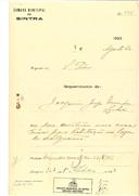 Construção de uma casa, em Algueirão, em nome de Joaquim Jorge Moedas, com o Processo OB nº 456/1923, com a licença de construção nº 323 de  05/09 /1923.