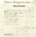 Registo de velocípede de marca Smart, com o nº 4617, em nome de Marie Clementine Moitrier da Silva, morador em A-da-Beja.