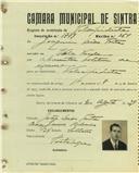 Registo de matricula de velocipedista em nome de Joaquim Dias Forte, morador em Vila Verde, com o nº de inscrição 1779.