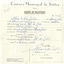 Registo de velocípede de marca Champion, com o nº 5624, em nome de Alfredo da Silva Justino, morador em Vale de Lobos.