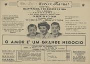 Programa do filme O Amor É Um Grande Negócio com a participação de Claudette Colbert, George Brent e Robert Young.