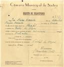 Registo de velocípede de marca Nacional, com o nº 7911, em nome de José Nunes Canada, morador em Pinhal da Nazaré.