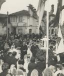 Mocidade Portuguesa na inauguração e benção do nicho de Nossa Senhora dos Peregrinos no Largo Fernando Formigal de Morais em Sintra.