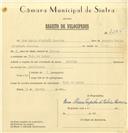 Registo de velocípede de marca Raleigh, com o nº 7285, em nome de Ana Maria d'Arbués Moreira, moradora em Vale de Lobos.