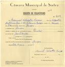 Registo de velocípede de marca Pombal, com o nº 7099, em nome de Manuel Silvestre Luzio, morador em Anços.