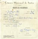 Registo de velocípede de marca Ducati, com o nº 8313, em nome de José Rodrigues Dias, morador em Penedo.