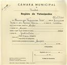 Registo de velocípede com o nº 3348, em nome de Domingos Francisco Melo, morador em Anços.
