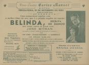 Programa do filme Belinda, Escrava do Silêncio realizado por Jean Negulesco com a participação de Lew Ayres, Charles Bickford e A. Moorehead.