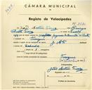 Registo de velocípede com o nº 3230, em nome de João Martins Ferreira, morador em Terrugem.