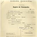 Registo de velocípede de marca Nacional, com o nº 234, em nome de Alfredo José da Silva, morador em Faião.