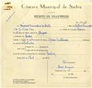 Registo de velocípede de marca Alpino, com o nº 10011, em nome de Venâncio Bernardino da Costa, morador em Queluz.