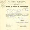 Registo de um veiculo de duas rodas tirado por um animal de espécie asinina destinado a transporte de mercadorias em nome de António Domingos <span class="hilite">Miguel</span>, morador no Alto da Codiceira.