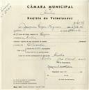 Registo de velocípede com o nº 4594, em nome de Joaquim Lopes Nogueira, morador em Sintra.