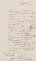 Ofício do Regedor de Belas, José Mário Rolim, ao Administrador do Concelho de Sintra, referente a um auto de corpo delito de um roubo de trigo de um celeiro em Queluz, pertencente a João Cipriano da Silveira.