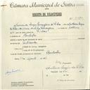 Registo de velocípede com o nº 5370, em nome de Fernando Sérgio Laranjeira da Silva, morador em Ranholas.