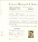 Registo de matricula de velocipedista em nome de Guilherme Alves Rodrigues, morador em Galamares, com o nº de inscrição 6535.