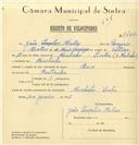 Registo de velocípede de marca Raio, com o nº 7462, em nome de João Gonçalves Matias, morador em Morelinho.