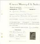 Registo de matricula de velocipedista em nome de Julião Amaro, morador em Almargem do Bispo, com o nº de inscrição 6532.