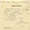 Registo de velocípede de marca Nacional, com o nº 5858, em nome de Mário Rodrigues da Rosa, morador em Peroleite.