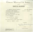 Registo de velocípede de marca Raio, com o nº 8413, em nome de Amabelino Francisco Corredoura, morador em Santa Eulália.