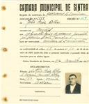 Registo de matricula de carroceiro de 2 animais em nome de João Brás Rilhas, morador no Mucifal, com o nº de inscrição 1888.
