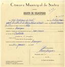 Registo de velocípede com o nº 7539, em nome de José Rodrigues de Brito, morador em Carenque.
