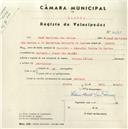 Registo de velocípede de marca Cycles Helios, com o nº 4685, em nome de José Martinho dos Santos, morador em Rodízio.