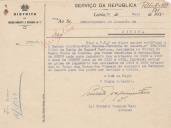 Ofício do  Chefe Interino do Distrito  de Recrutamento e Reserva nº 7, Ernesto Joaquim Feio, ao Administrador do Concelho de Sintra, pedindo para ser notificado Manuel Alcobia Paio Mendes, de Ferreira de Ferreira do Zêzere , filho de Maria da Nazaré Barbosa, para pagamento das anuidades de 1929 e 1930.