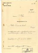 Construção de armazém em Carenque, em nome de António Francisco da Cunha, com o Processo OB nº  296 /1924, com a licença de construção nº 323 de 22 /08 /1924.
