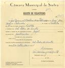 Registo de velocípede de marca Jofil, com o nº 7349, em nome de José Manuel Barbosa Dias Palmeiro, morador em S. Pedro de Sintra.