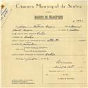 Registo de velocípede de marca Atlantic, com o nº 5871, em nome de Joaquim Estêvão Lageiro, morador em Cortezia.