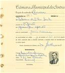 Registo de matricula de carroceiro em nome de Estevam da Silva Santos, morador em São Romão, com o nº de inscrição 1814.
