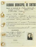 Registo de matricula de velocipedista em nome de Arnaldo Calaim, morador em Vila Verde, com o nº de inscrição 1069.