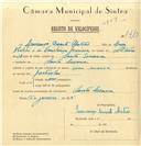 Registo de velocípede com o nº 7413, em nome de Lourenço Duarte Matias, morador em Santa Susana.