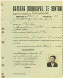 Registo de matricula de velocipedista em nome de João Domingos Duarte Tomé, morador em Odrinhas, com o nº de inscrição 1626.